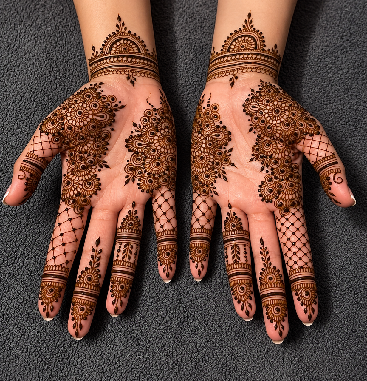 Motif de henné pour un événement sur les mains